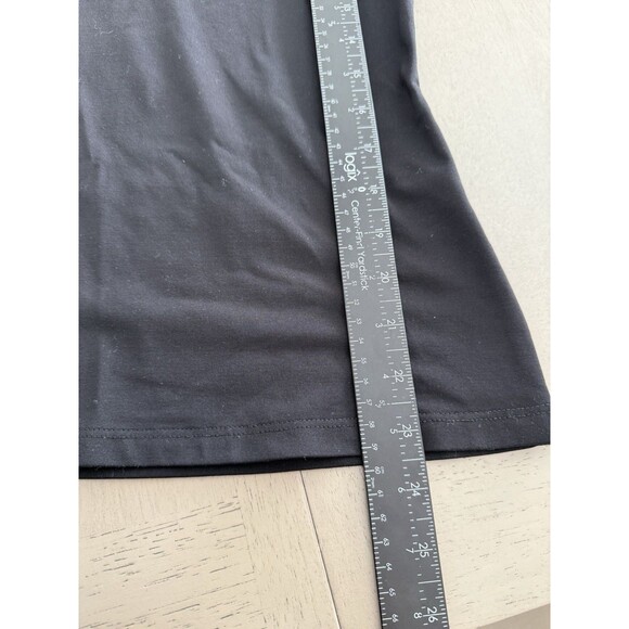 J McLaughlin Women’s L Short Sleeve Tee Black Nylon Spandex Stretchy Shirt Top - Picture 7 of 7